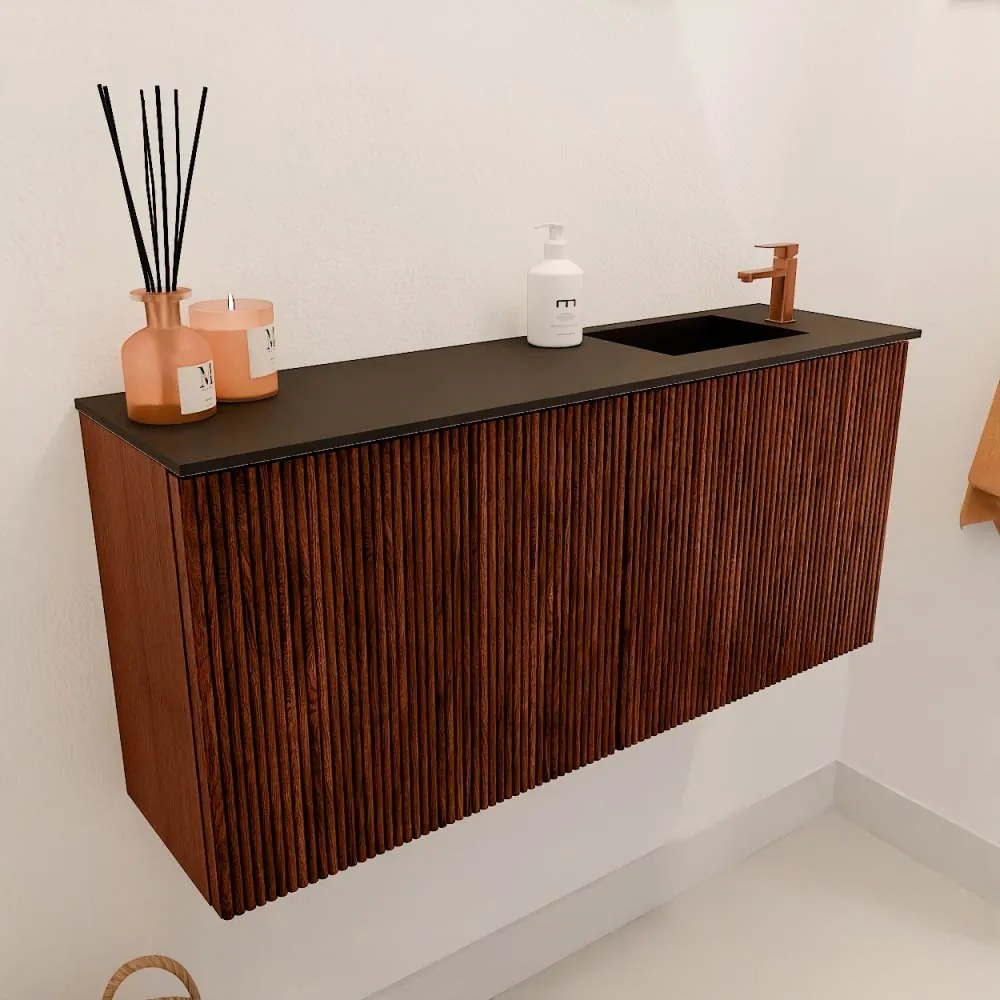 Mondiaz Joya 90cm toiletmeubel ruby met wastafel faye rechts 1 kraangat urban