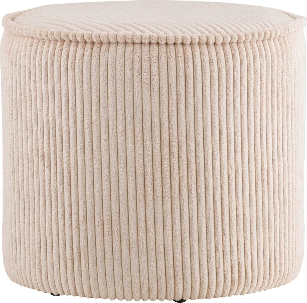 Taupo Poef Corduroy - Beige