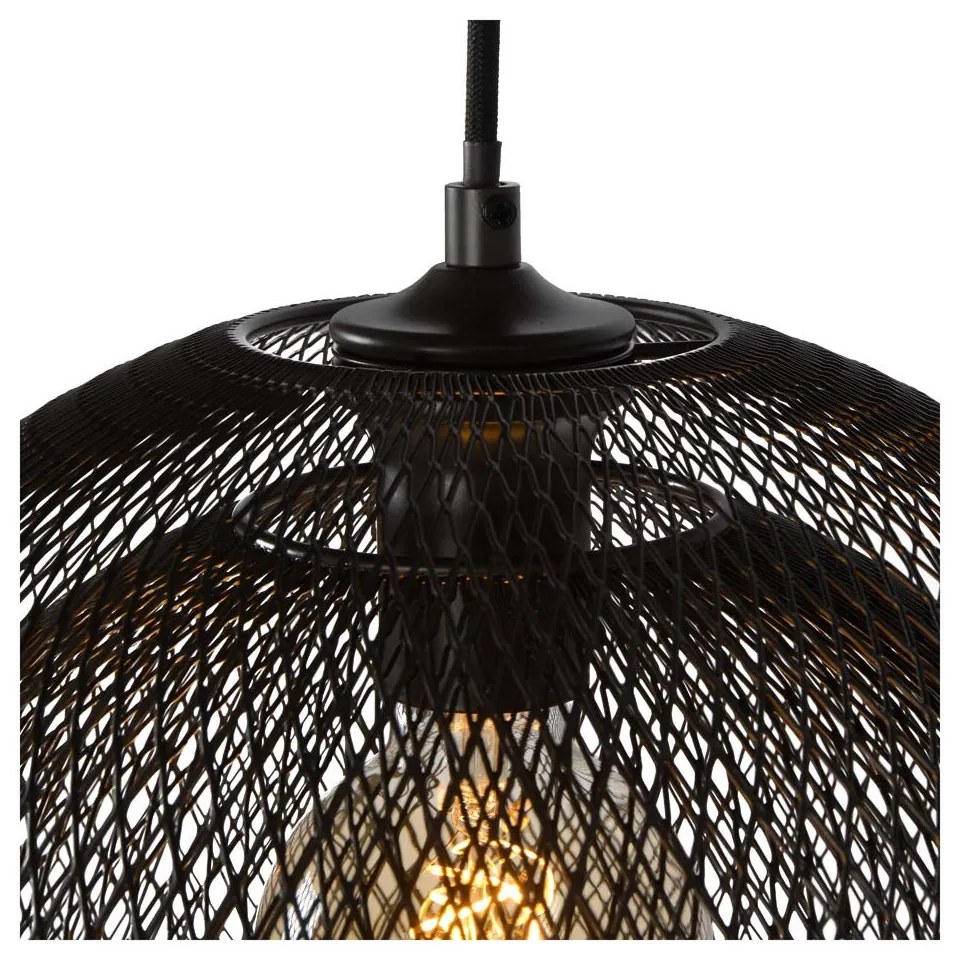 Lucide Mesh hanglamp 106cm 2x E27 zwart