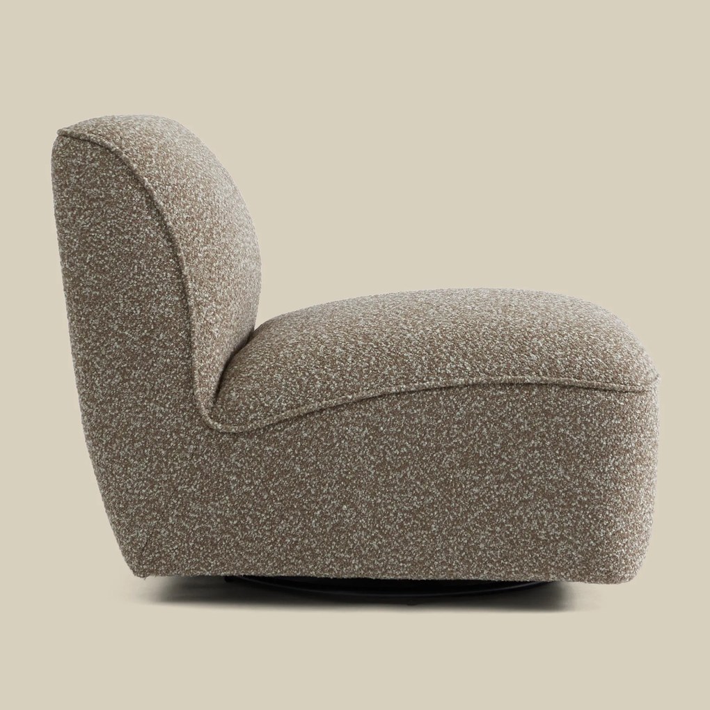 Draaibare Fauteuil Bruin Zonder Armleuning