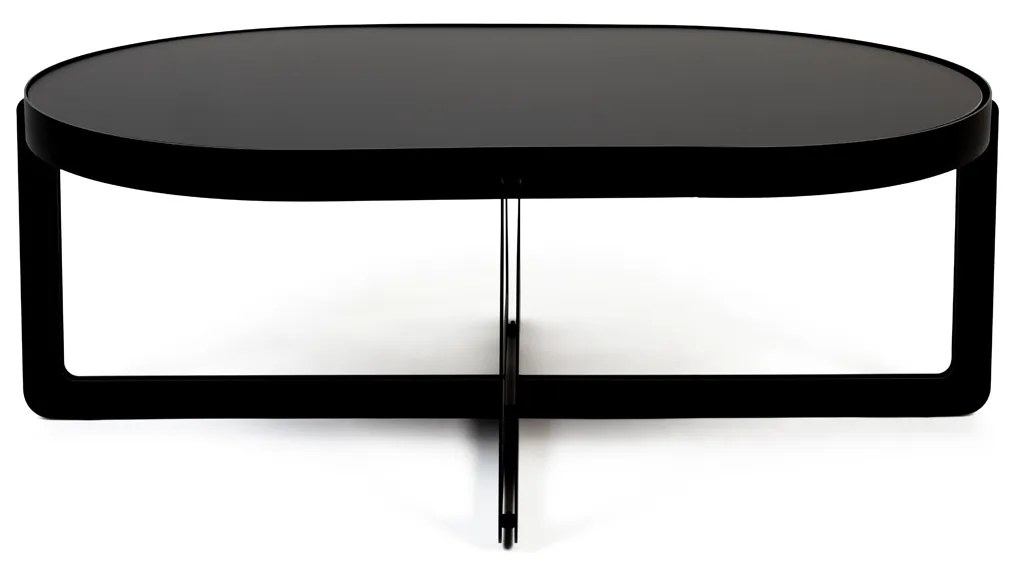 Zuiver Centre Oval Black Ovale Design Salontafel Zwart - 102 X 68cm.