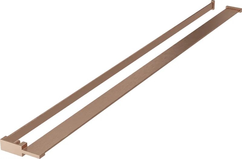 Mexen plank voor douchewand met handdoekreling, geborsteld koper - 800-02-65