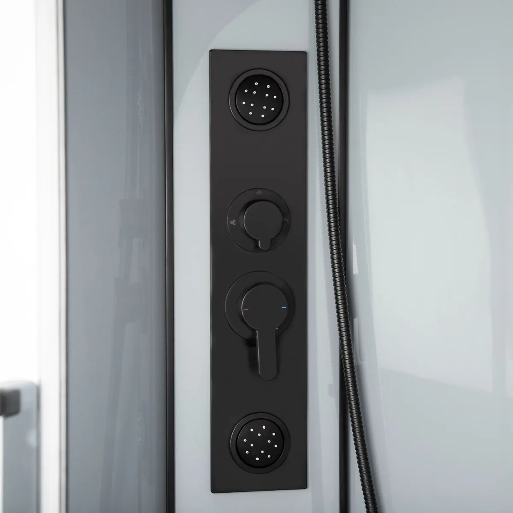 Kerra Orion complete douchecabine met massagejets zwart