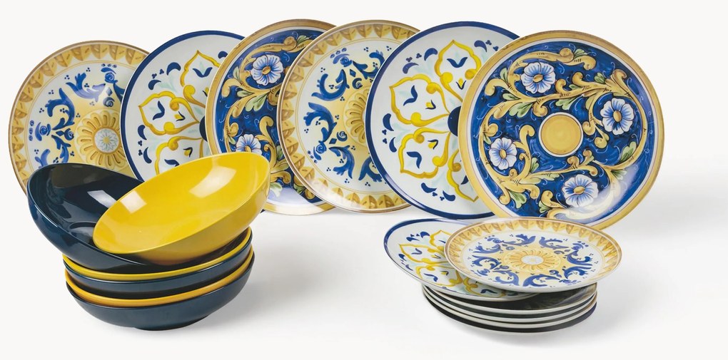 Serviesset Sicillia, 6 personen, 18-delig