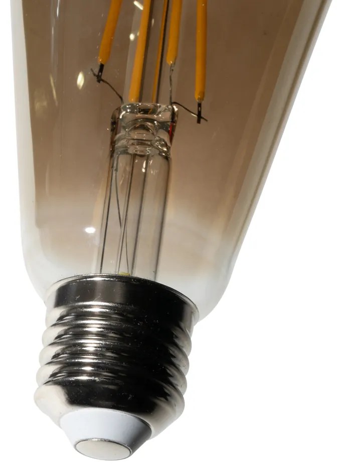 Set van 5 E27 dimbare LED lamp ST64 smoke glas 5W 450 lm 2700K