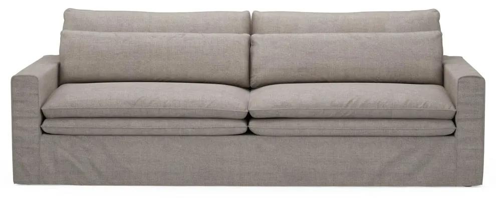 Rivièra Maison - Continental Sofa 3,5 Seater, washed cotton, stone - Kleur: grijs
