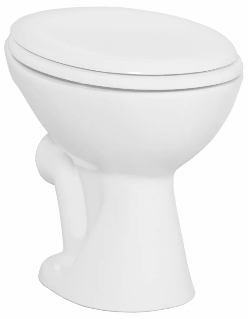 Sanigoods Goos staand toilet wit glans PK