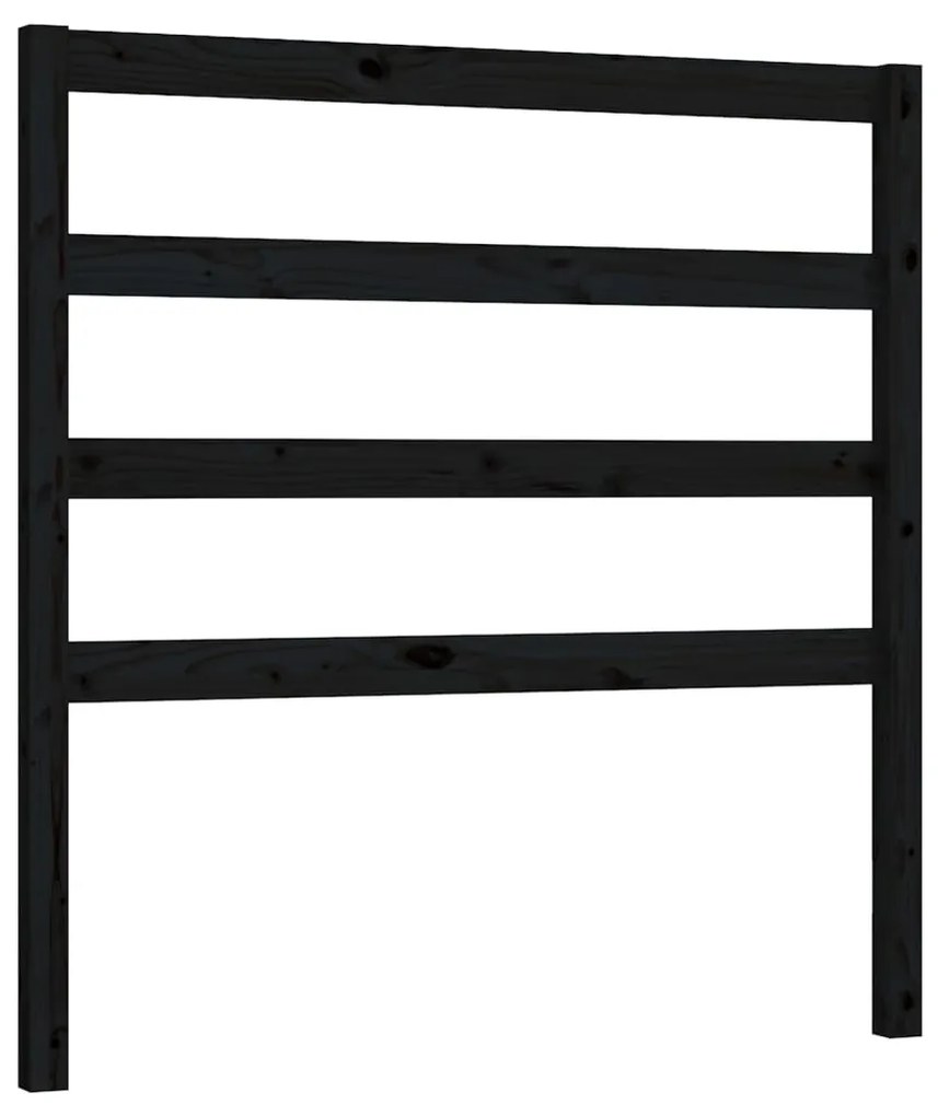 vidaXL Hoofdbord 96x4x100 cm massief grenenhout zwart