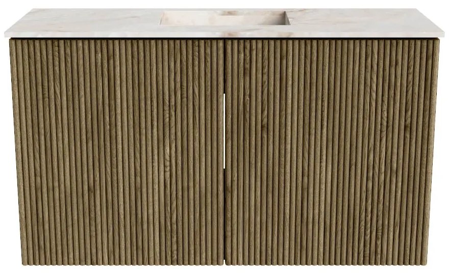Mondiaz Joya DLux 70cm toiletmeubel dusk met wastafel faye midden 1 kraangat frappe
