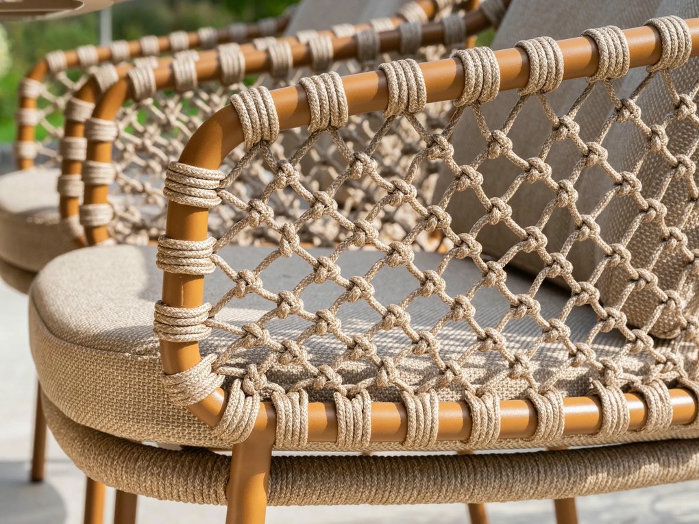 4 Seasons Outdoor Martinique tuinstoel amber SALE Tuinstoel beige weerbestendig