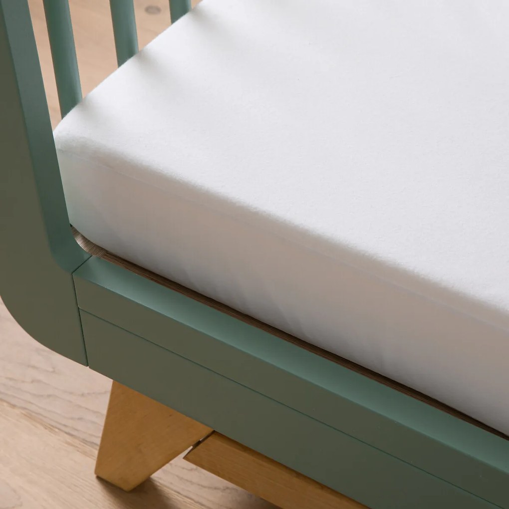 Matrasbeschermer van badstof voor babybed, anti-mijt en waterdicht