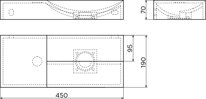 Clou Vale keramische fontein 45cm wit mat met Kaldur fonteinkraan zwart mat