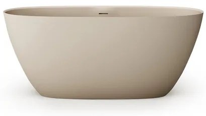 Zeza Element Vrijstaand Bad - 145x71x60cm - solid surface - mat beige SW1208796