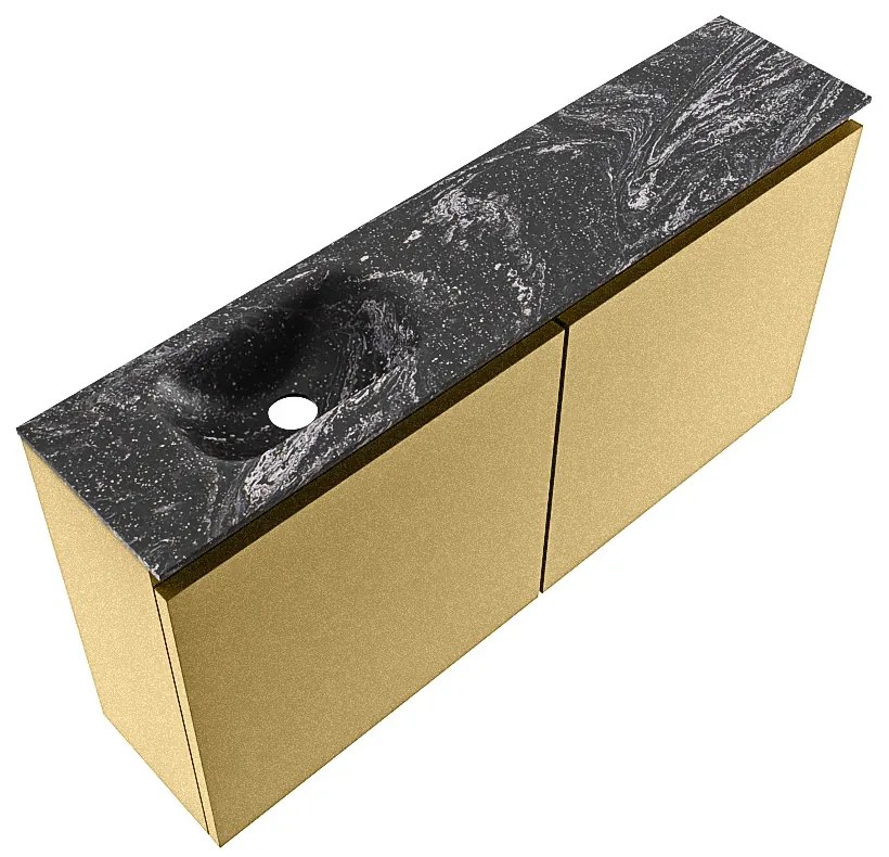 Mondiaz Ture DLux toiletmeubel 100cm oro met wastafel lava links zonder kraangat