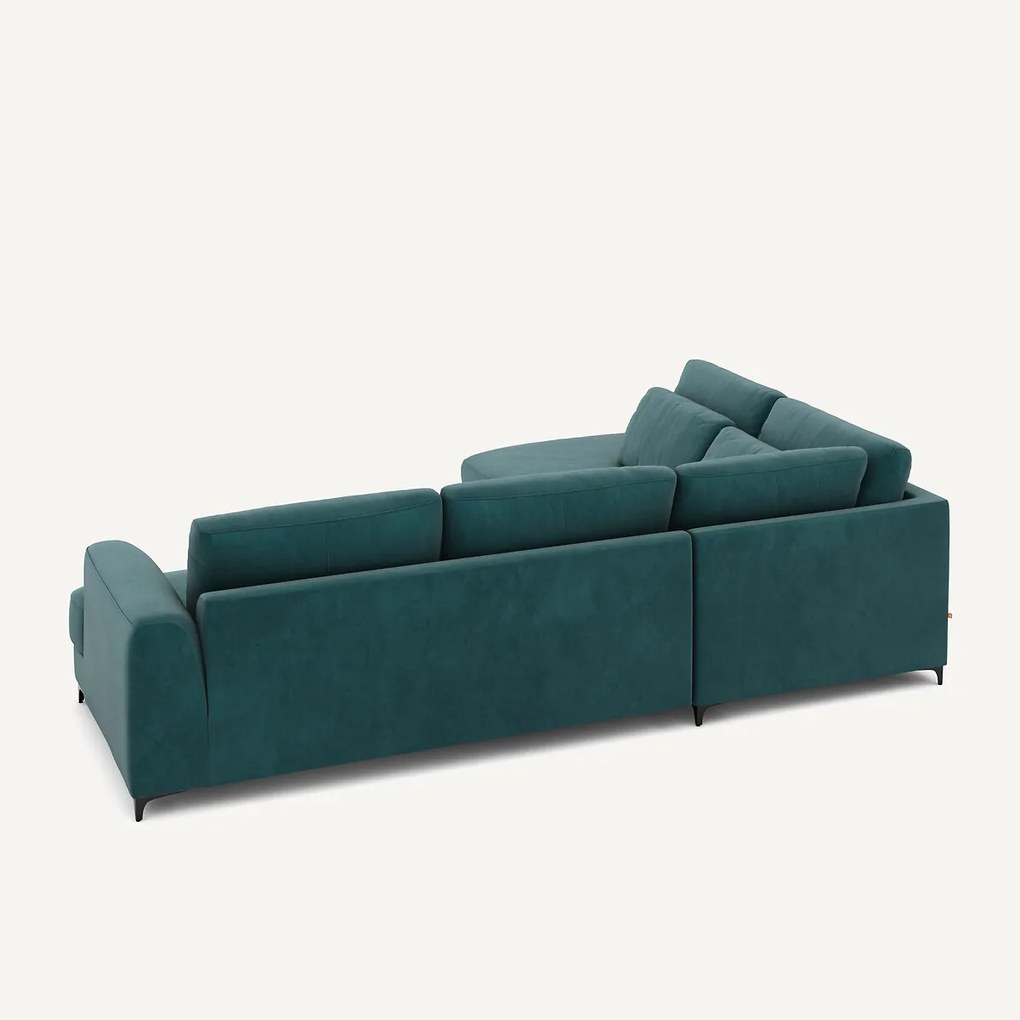 Omvormbare hoekbank links, fluweel, Marsile