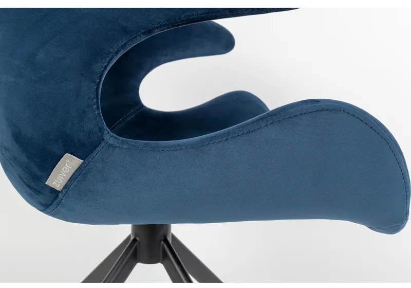 Zuiver Mia Eetkamerstoel Blauw Velvet