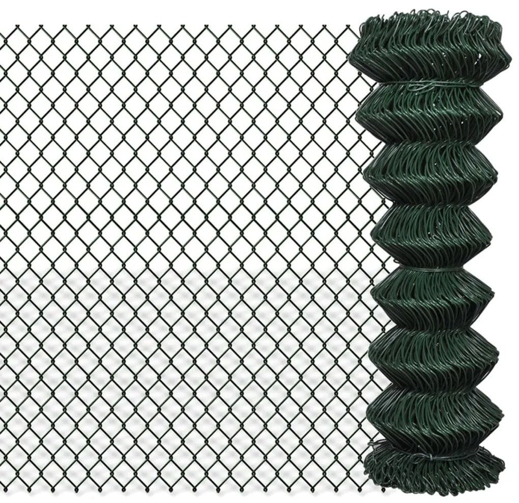 vidaXL Gaashek 1,25x15 m staal groen