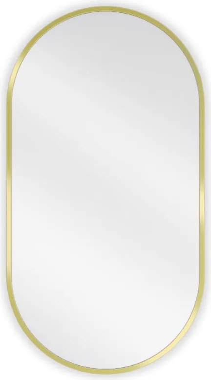 Mexen Loft ovale badkamerspiegel 75 x 40 cm, gouden frame - 9851-075-040-000-50