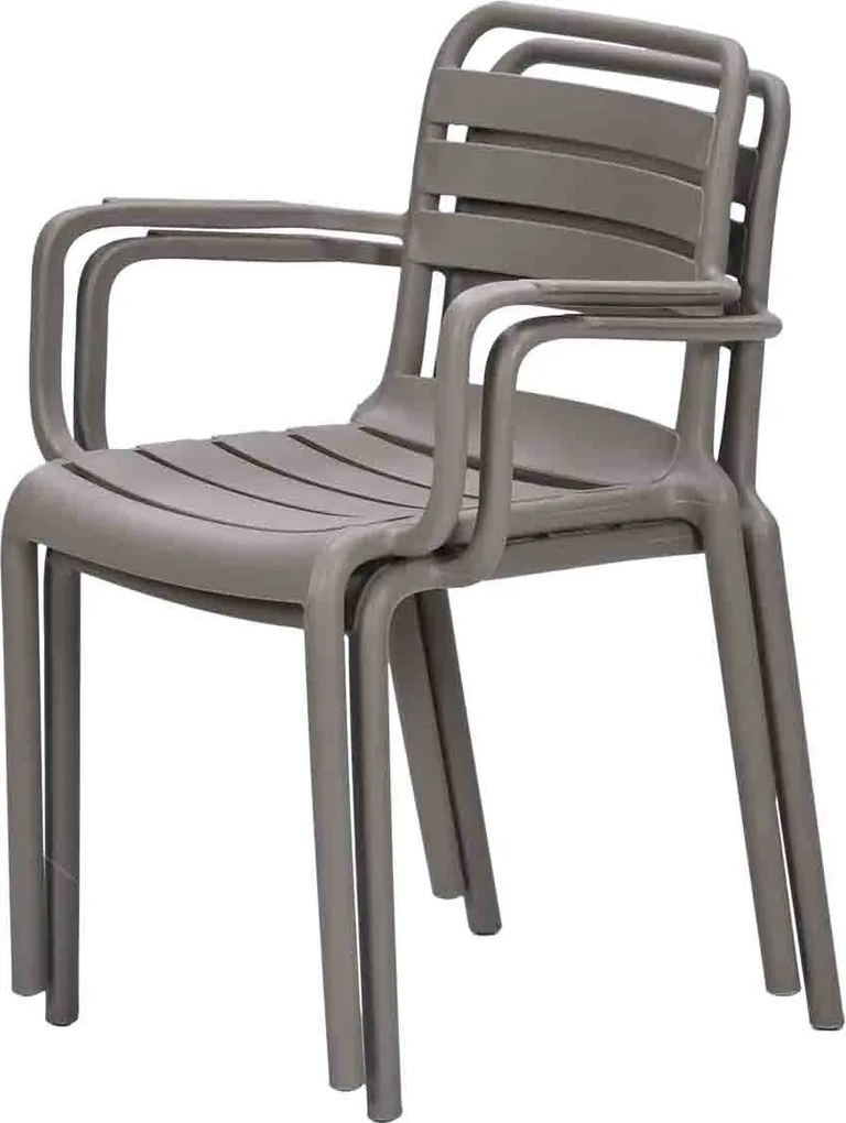 Garden Impressions Moos tuinstoel taupe - 2 stuks