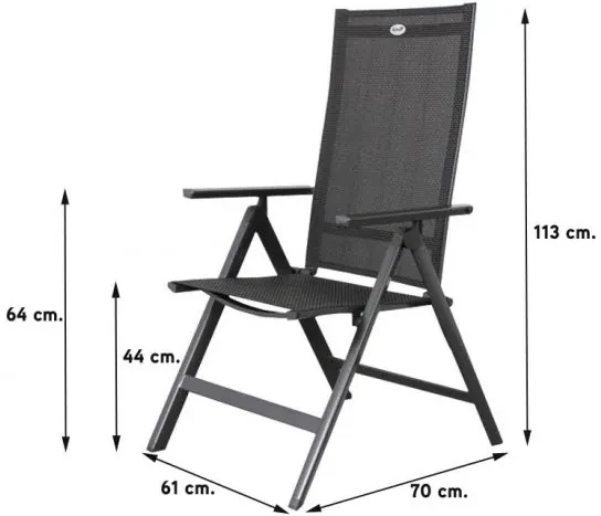 Hartman Napoli/Baltimor 150 cm. verstelbare tuinset - 5-delig