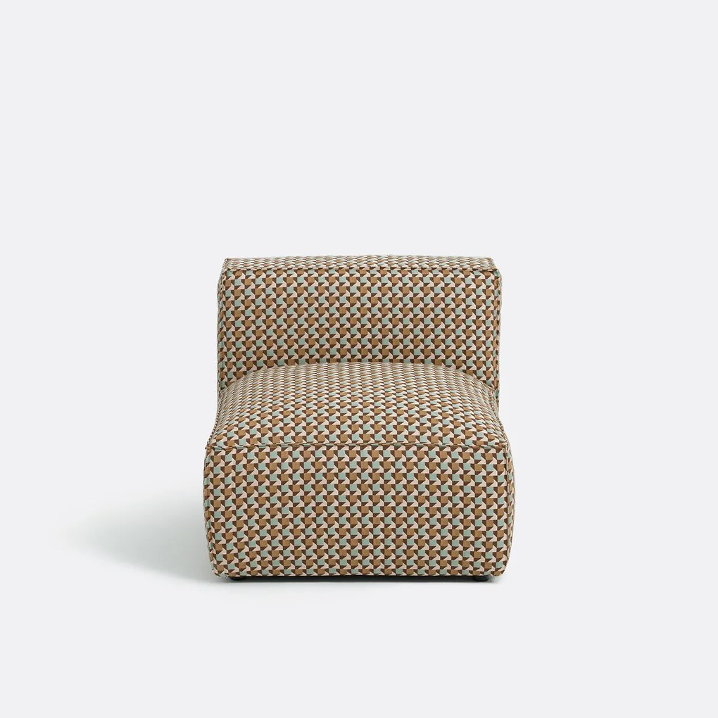 Fauteuil voor modulaire sofa, in Origami jacquard, Seven