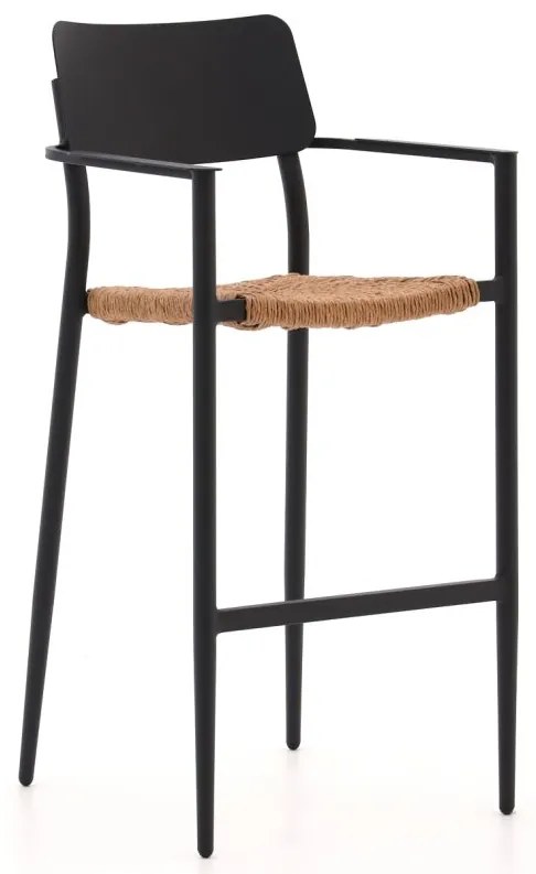Barkruk tuin | Bellagio  Cino | Wicker (vlechtwerk) | Zwart | Tuinstoel | Stapelbaar | Kees Smit Tuinmeubelen