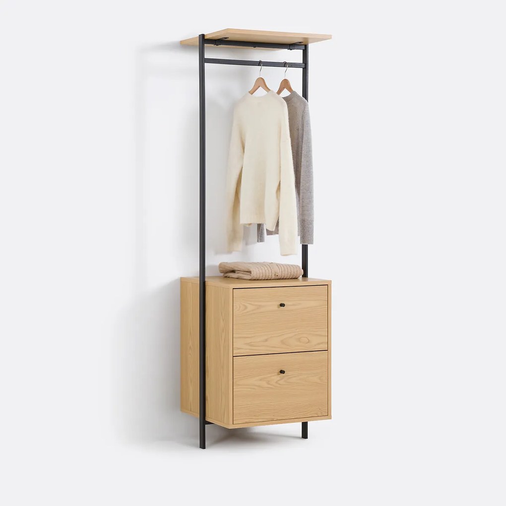Dressingmodule met halve hangkast en 2 lades, Talist