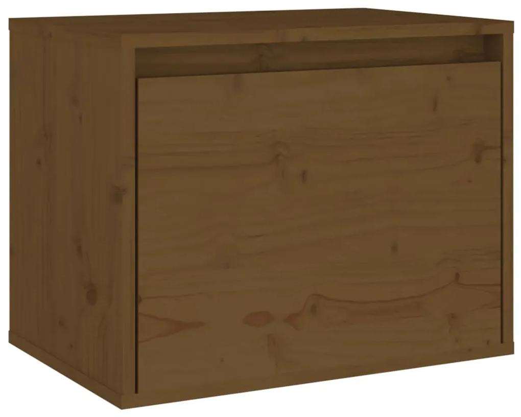 vidaXL Wandkast 45x30x35 cm massief grenenhout honingbruin