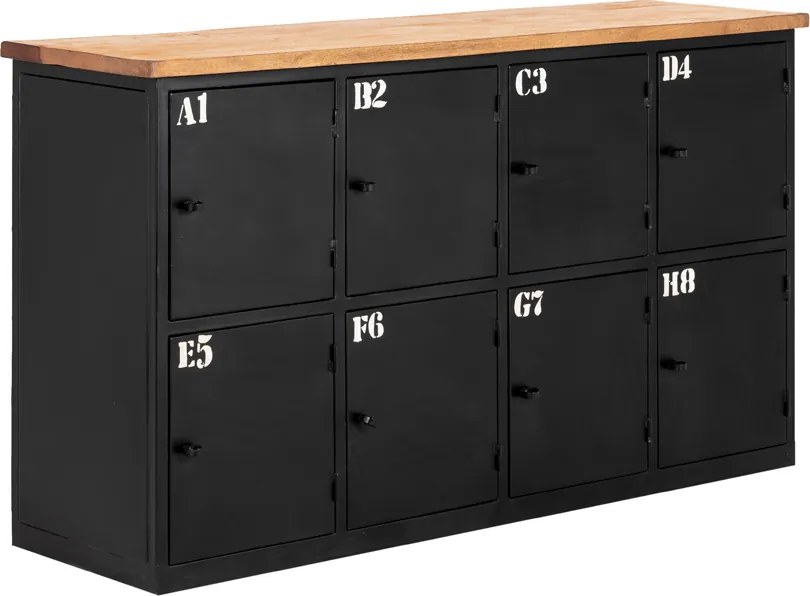 Dressoir locker Bruut 160 cm - Hardhout - Metaal - Giga Meubel - Industrieel & robuust