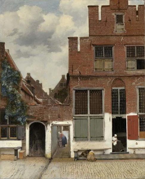Kunstreproductie View of Houses in Delft, known as 'The Little Street', Jan (1632-75) Vermeer