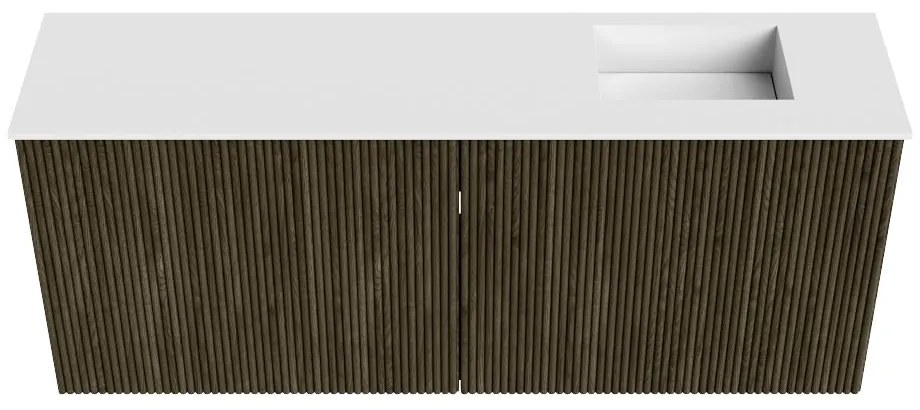 Mondiaz Joya 100cm toiletmeubel shadow met wastafel faye rechts zonder kraangat talc