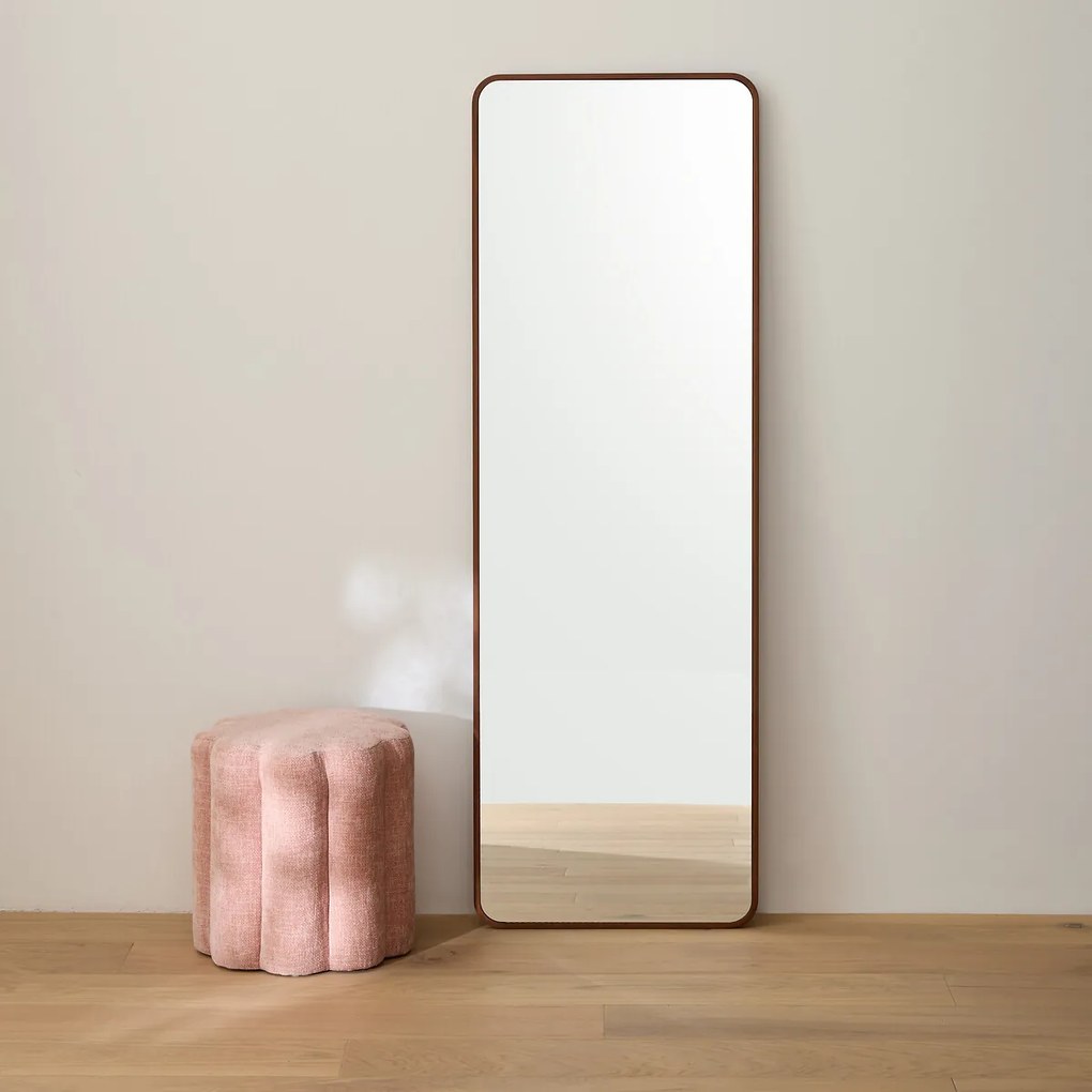 Rechthoekige spiegel, van notenfineer, 50 x 150 cm, IODUS