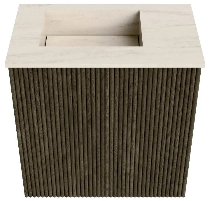 Mondiaz Joya DLux 40cm toiletmeubel shadow met wastafel faye links 1 kraangat meli
