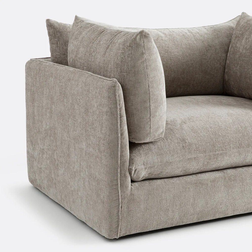 XL fauteuil Malo in getextureerd fluweel