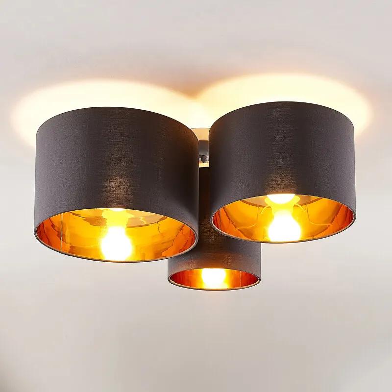 Laurenz plafondlamp, 3-lamps, grijs-goud - lampen-24