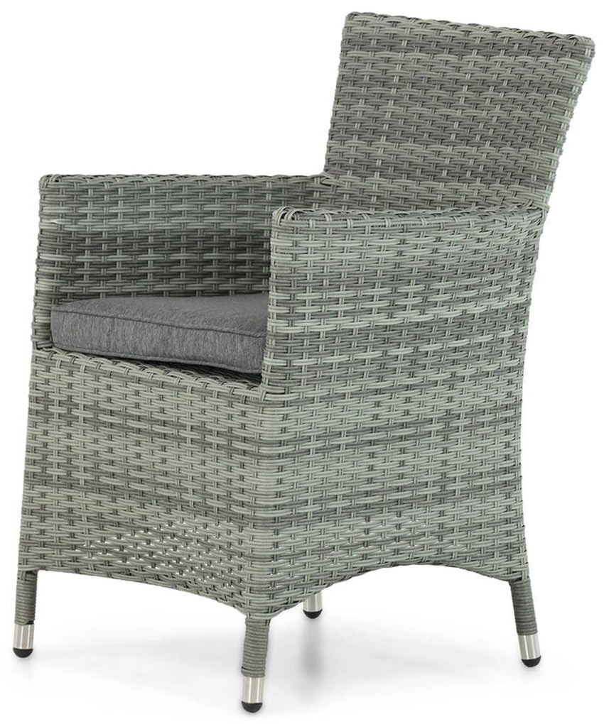 Tuinset 4 personen 90 cm Wicker Grijs Domani Furniture Miami/Weston