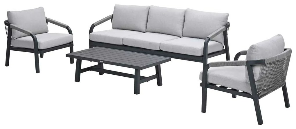 Garden Impressions Tarera loungeset 4-delig - donker grijs