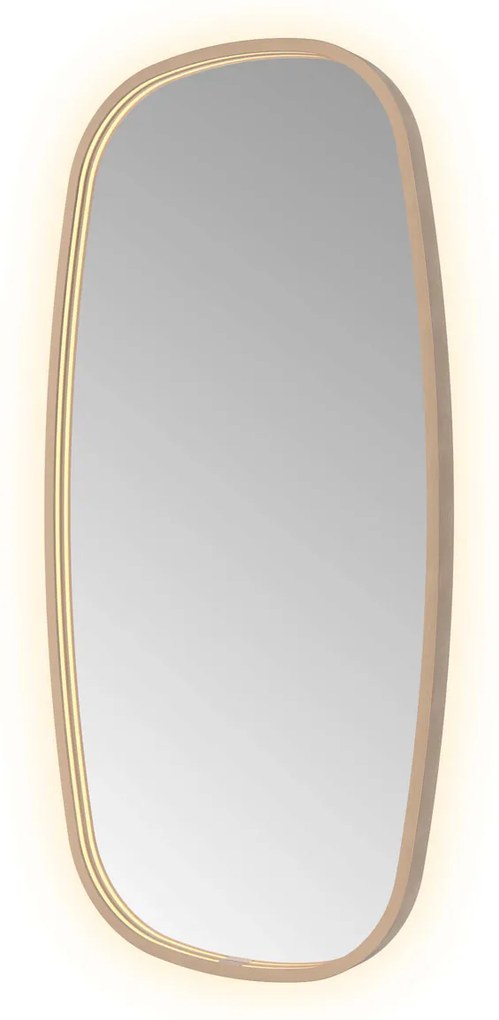 Hotbath &More Contour spiegel deens ovaal 50x100cm geborsteld koper PVD