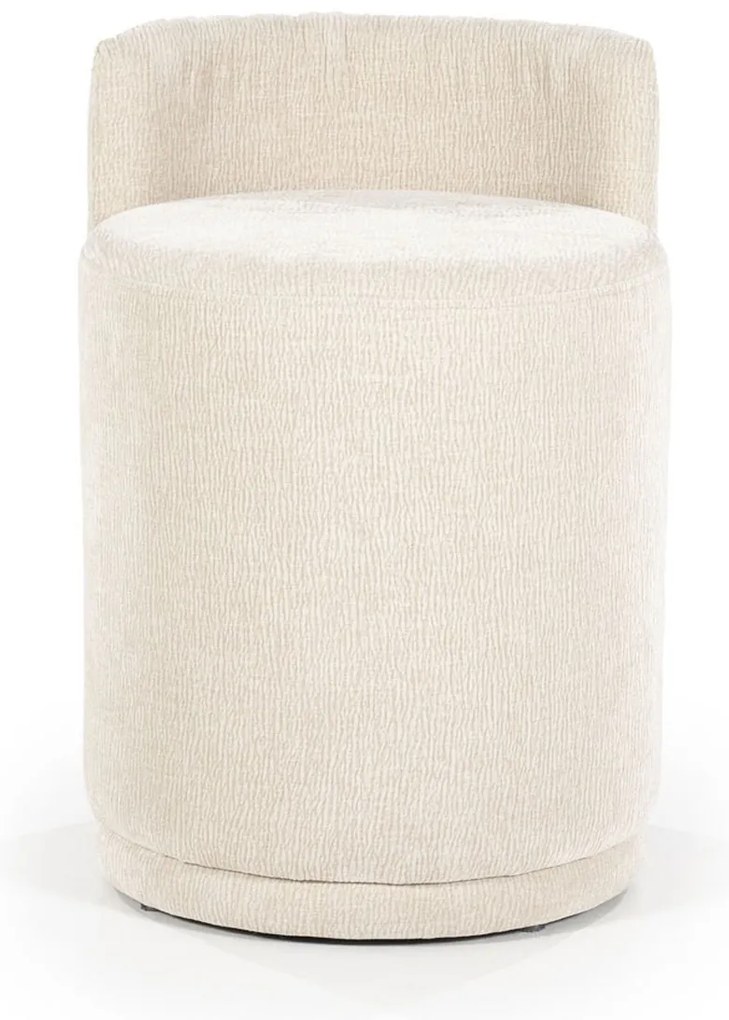Moderne Scandinavische Poef Beige