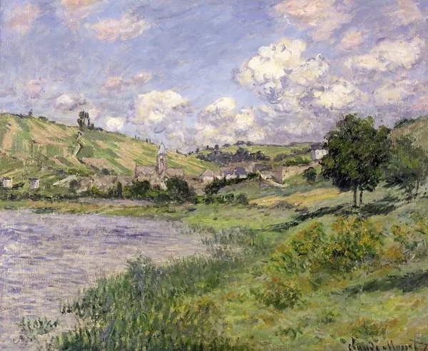 Claude Monet - Kunstdruk Landscape, Vetheuil, 1879, (40 x 35 cm)