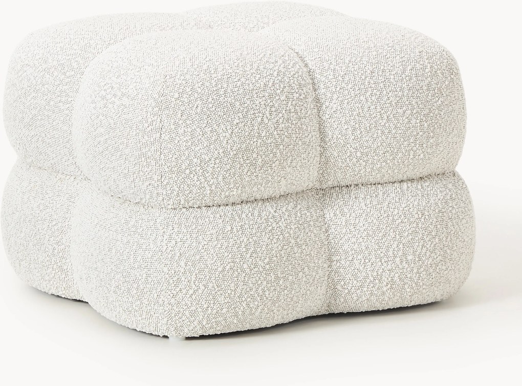 Bouclé beklede poef Ellie