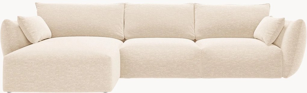 Chenille hoekbank Matera (5-zits)