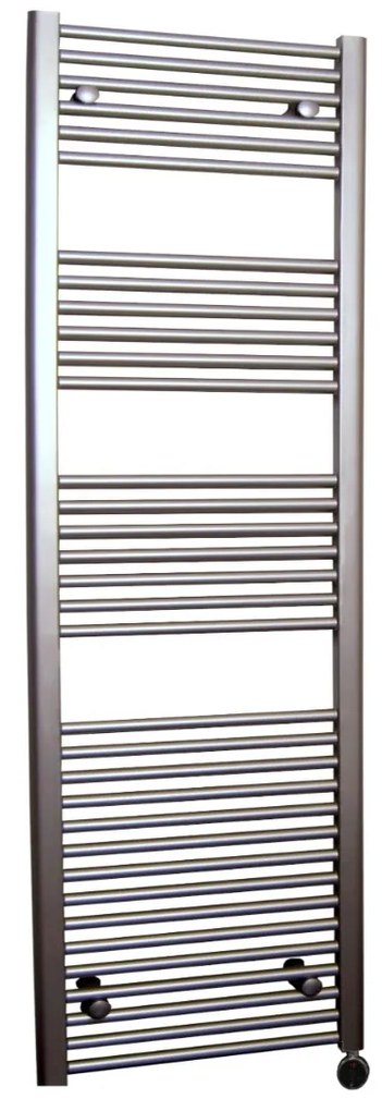 Sanicare elektrische design radiator 60x172cm inox-look met thermostaat rechts chroom