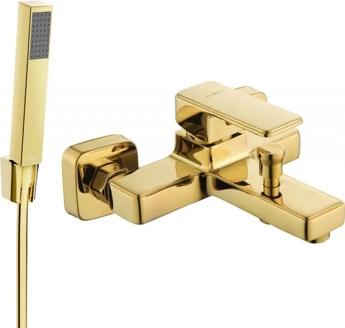 Mexen Cetus R77 badkraan met doucheset, goud - 74433R77-50
