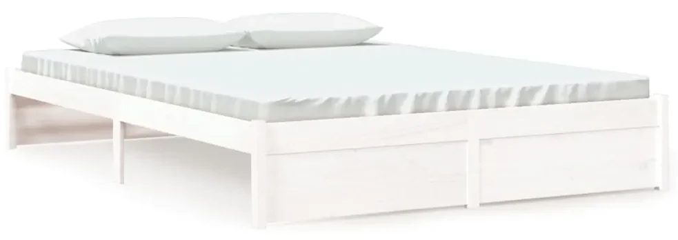 vidaXL Bedframe massief hout wit 160x200 cm