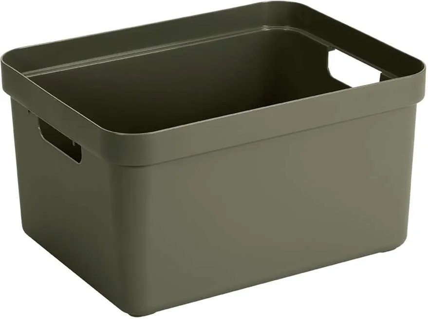 Sigma home box 32 liter - donkergroen - 24,3x35,4x45,3 cm - Leen Bakker
