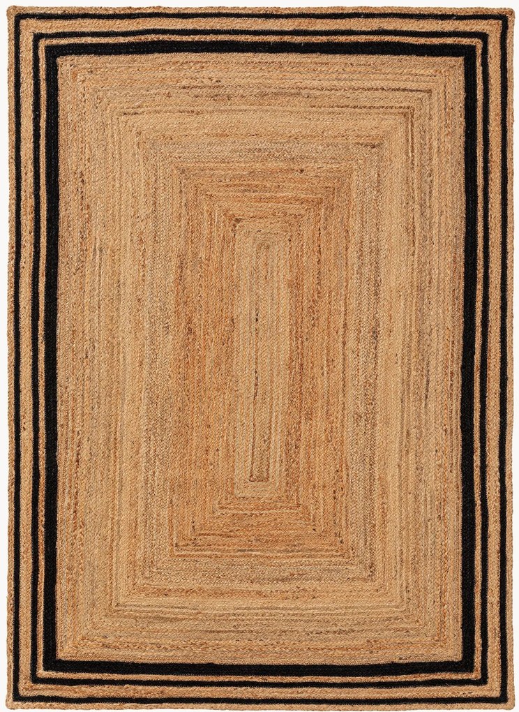 Handgeweven juten vloerkleed Jutta