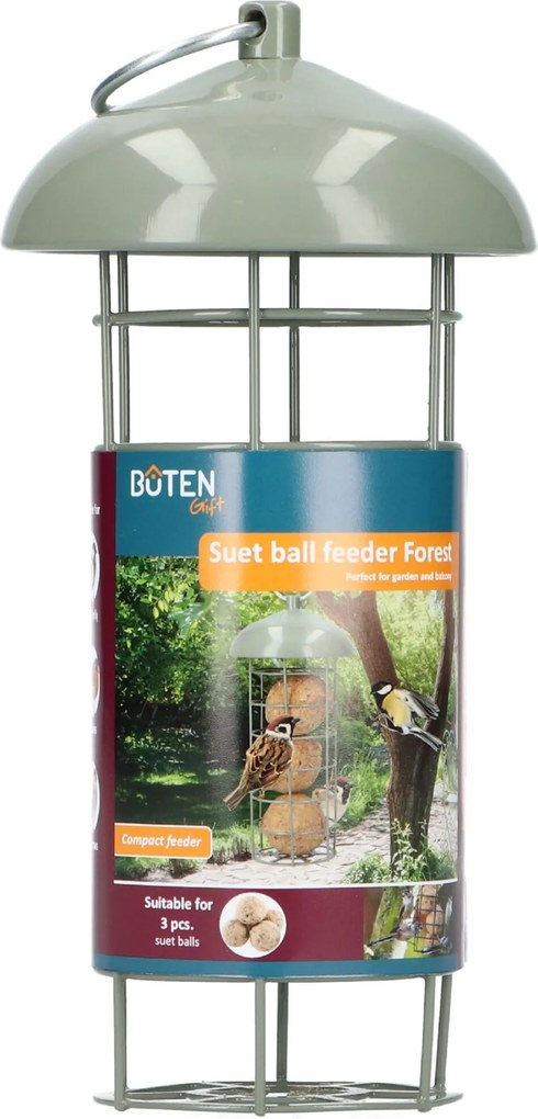 Bà»ten Gift feeder - Vvetbolhouder "Forest" voor 3 vetbollen - groen