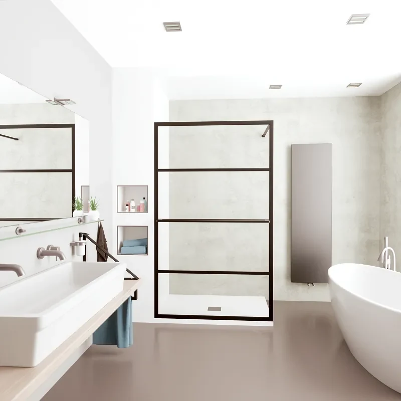 Best Design Nero inloopdouche 140x200cm anti-kalk 10mm