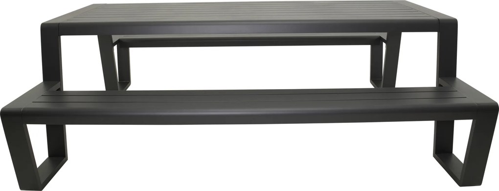 Lesli Living Picknickset-Estilo-Antraciet -Aluminium-220cm-Lesli Living